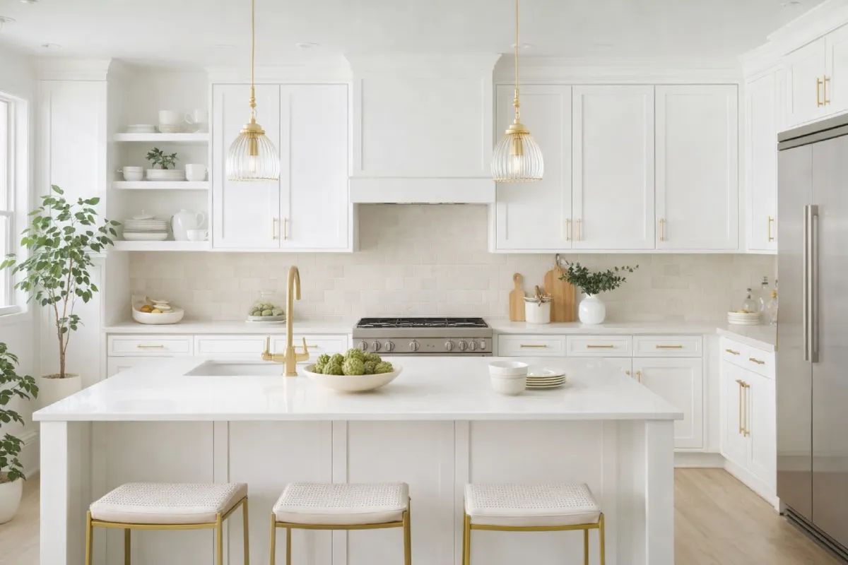 Kitchen Cabinets 3 White kitchen cabinets in a modern kitchen