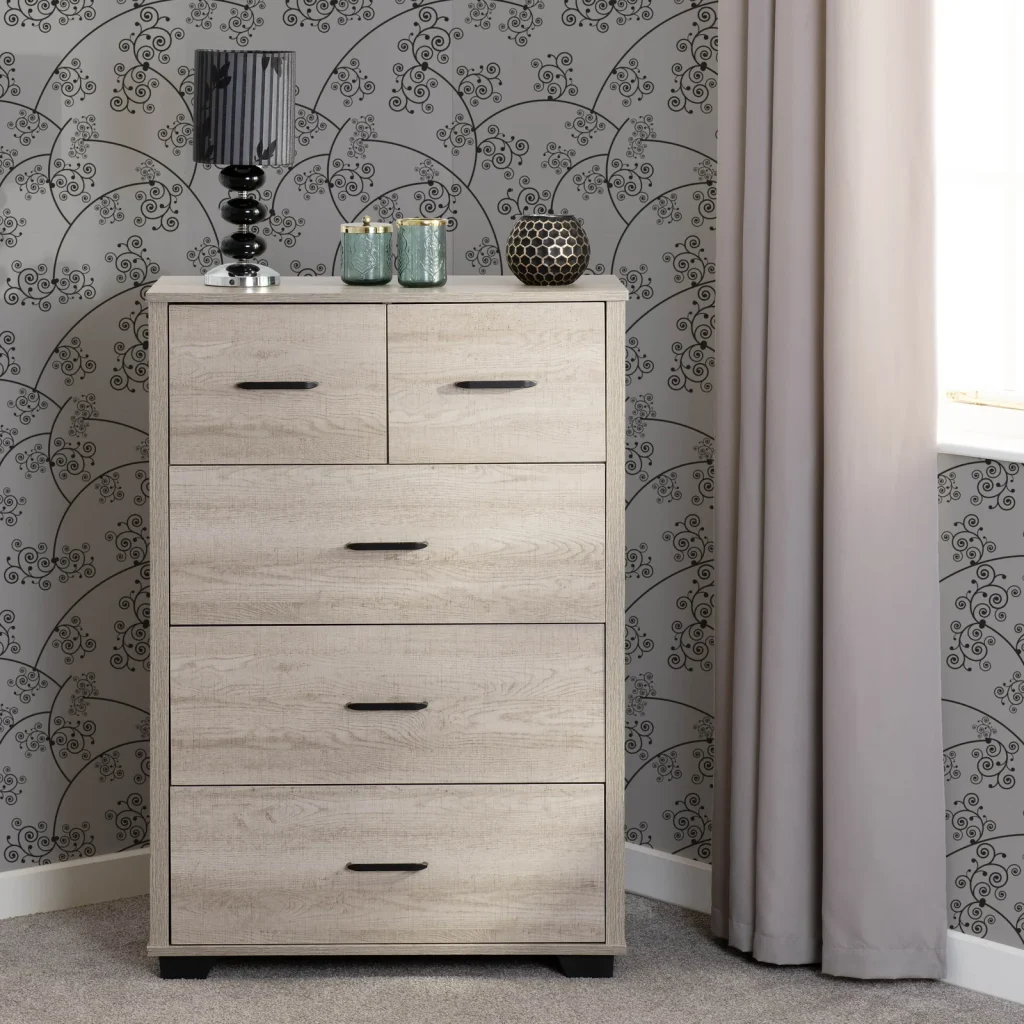 Oliver 3+2 drawer chest light oak lifestyle