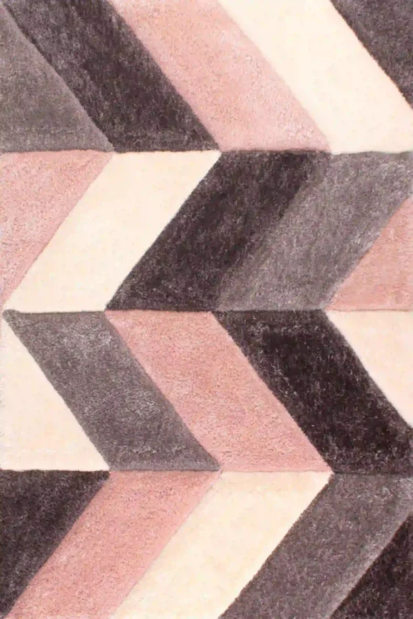 3D Carved Blazon Rug - Blush