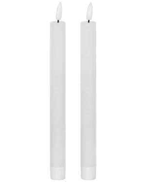 Luxe Collection Natural Glow S/ 2 White LED Dinner Candles