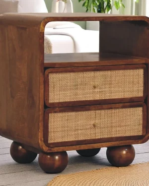 Larissa 2 Drawer Chestnut Nightstand