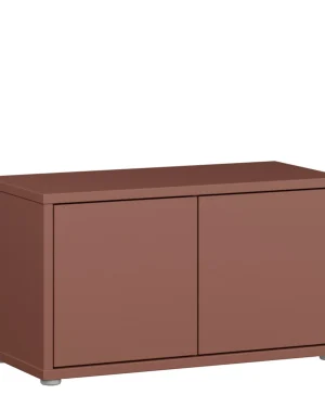 Alice Springs Bench with 2 Doors Push-to-Open in Terracotta