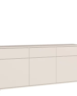 Alice Springs 3 Door 3 Drawer Sideboard with Push-to-Open Drawers in Sand