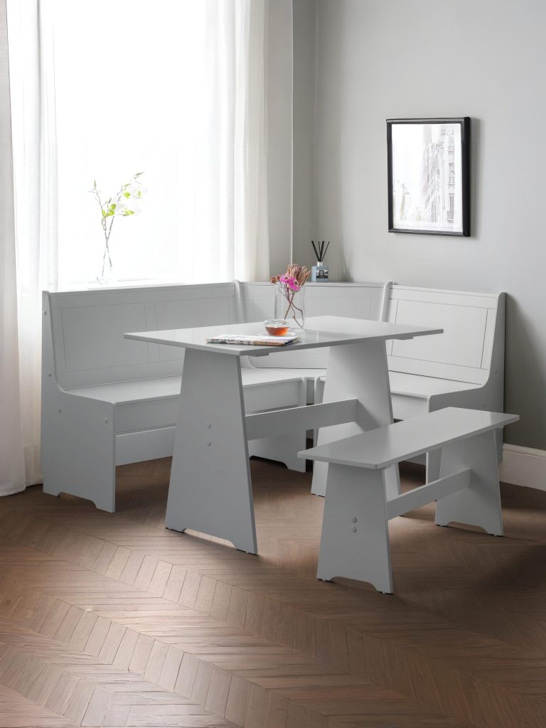 Newport Corner Dining Set - Dove Grey