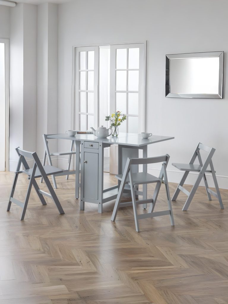 Savoy Light Grey 4 Seater Dining Set