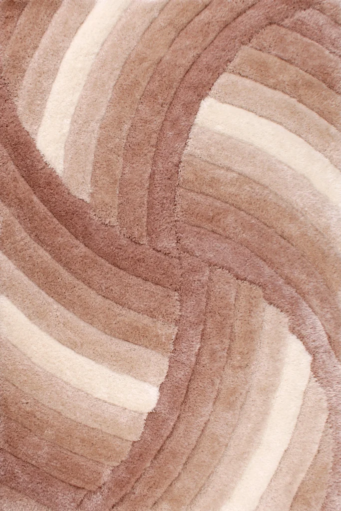3D Carved Mumbai Rug - Natural