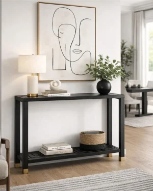 Lennox Black Console Table