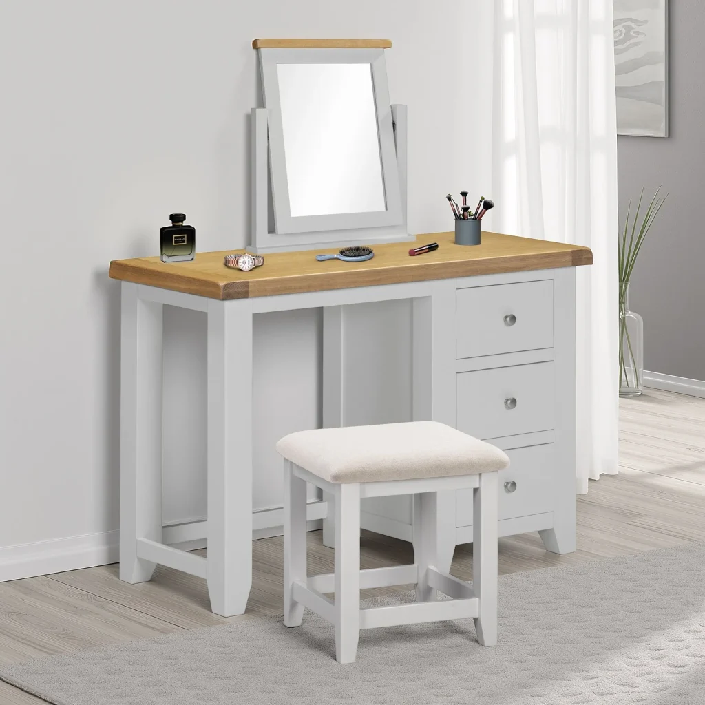 windsor 3 drawer dressing table pebble grey oak p1 result