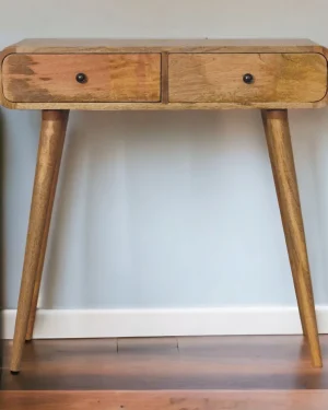 Oak-ish Curved Hallway Table