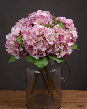 Shabby Pink Single Hydrangea