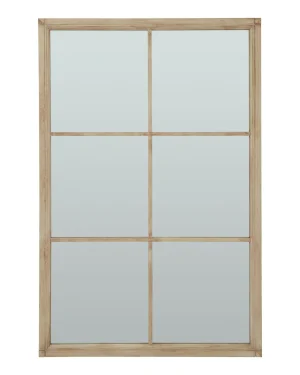Washed Wood XL Window Mirror