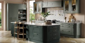 Boston Reed Green kitchen door