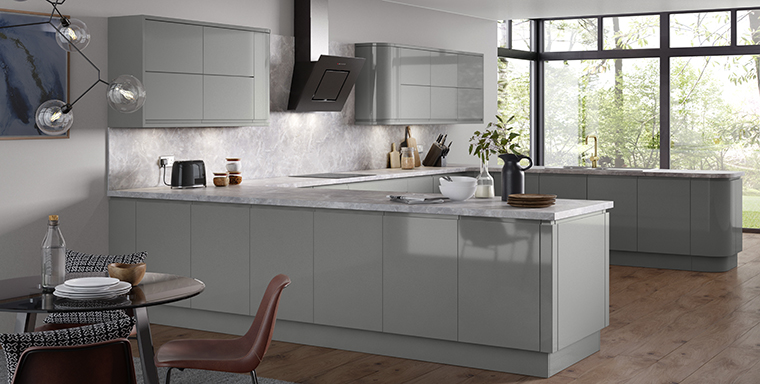 Larissa Dust Grey Gloss door