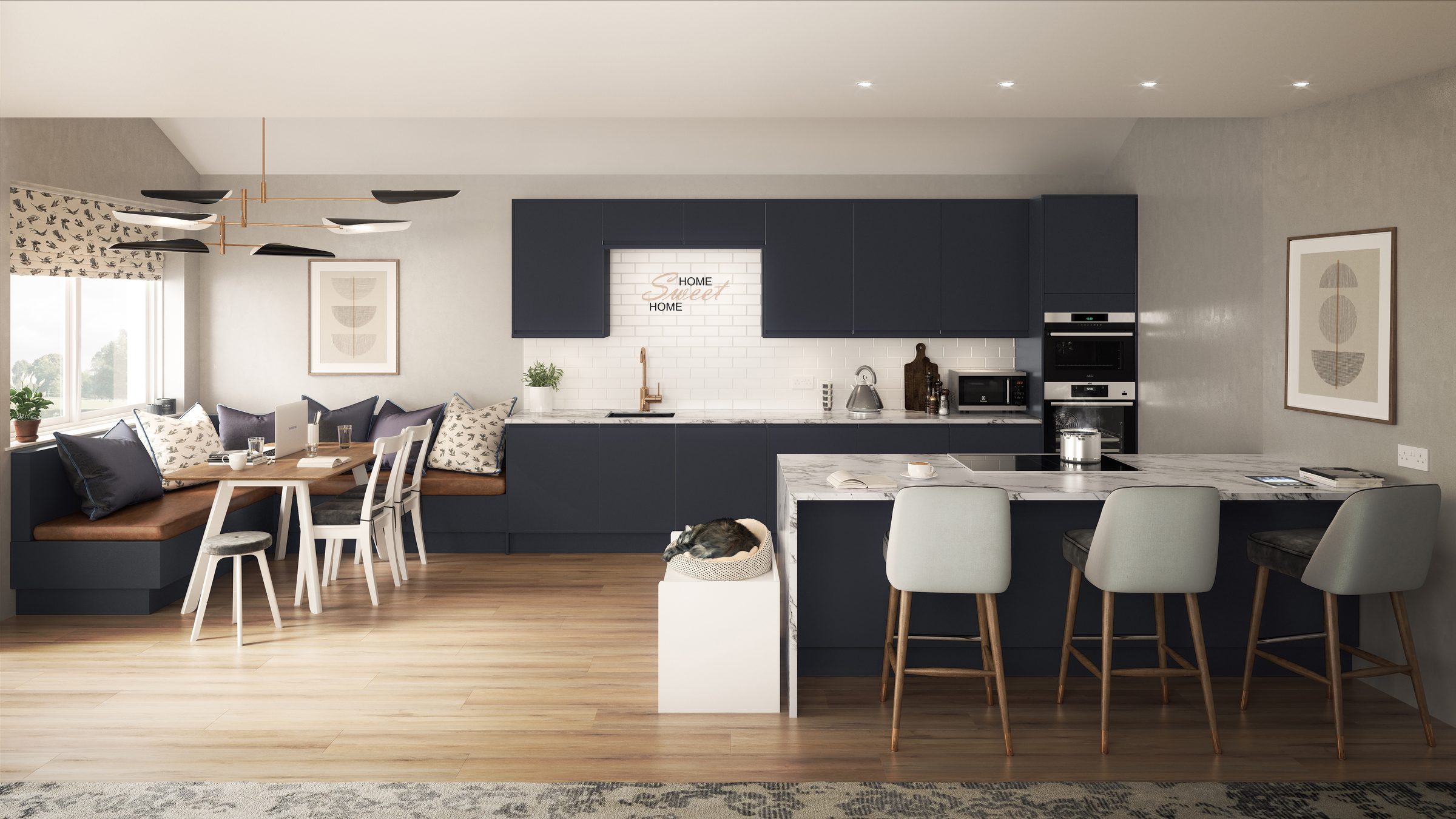 Larissa matt indigo kitchen roomset